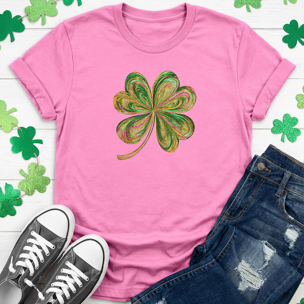Glittery Four Leaf Clover T-Shirt