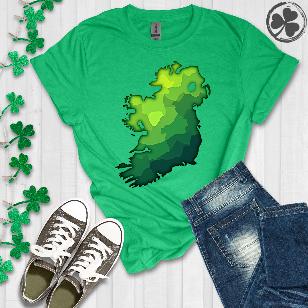 Geometric Map of Ireland T-Shirt