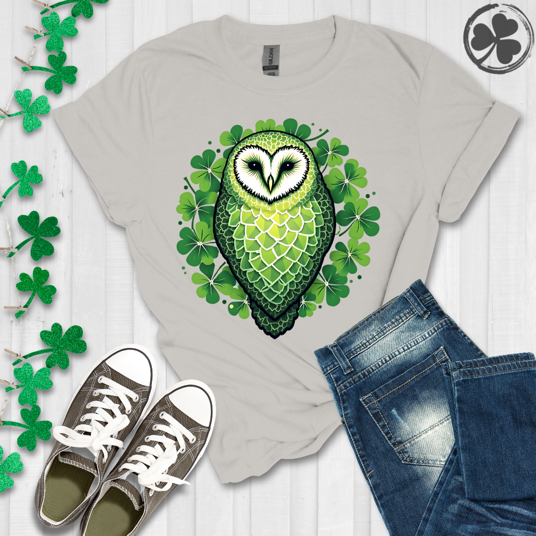Owl in Shamrocks T-Shirt