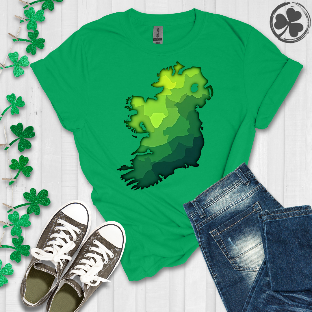 Geometric Map of Ireland T-Shirt