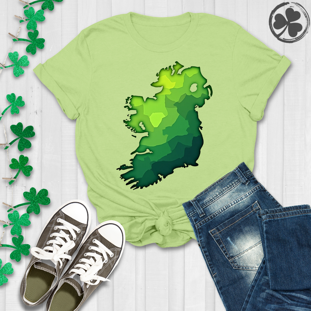 Geometric Map of Ireland T-Shirt