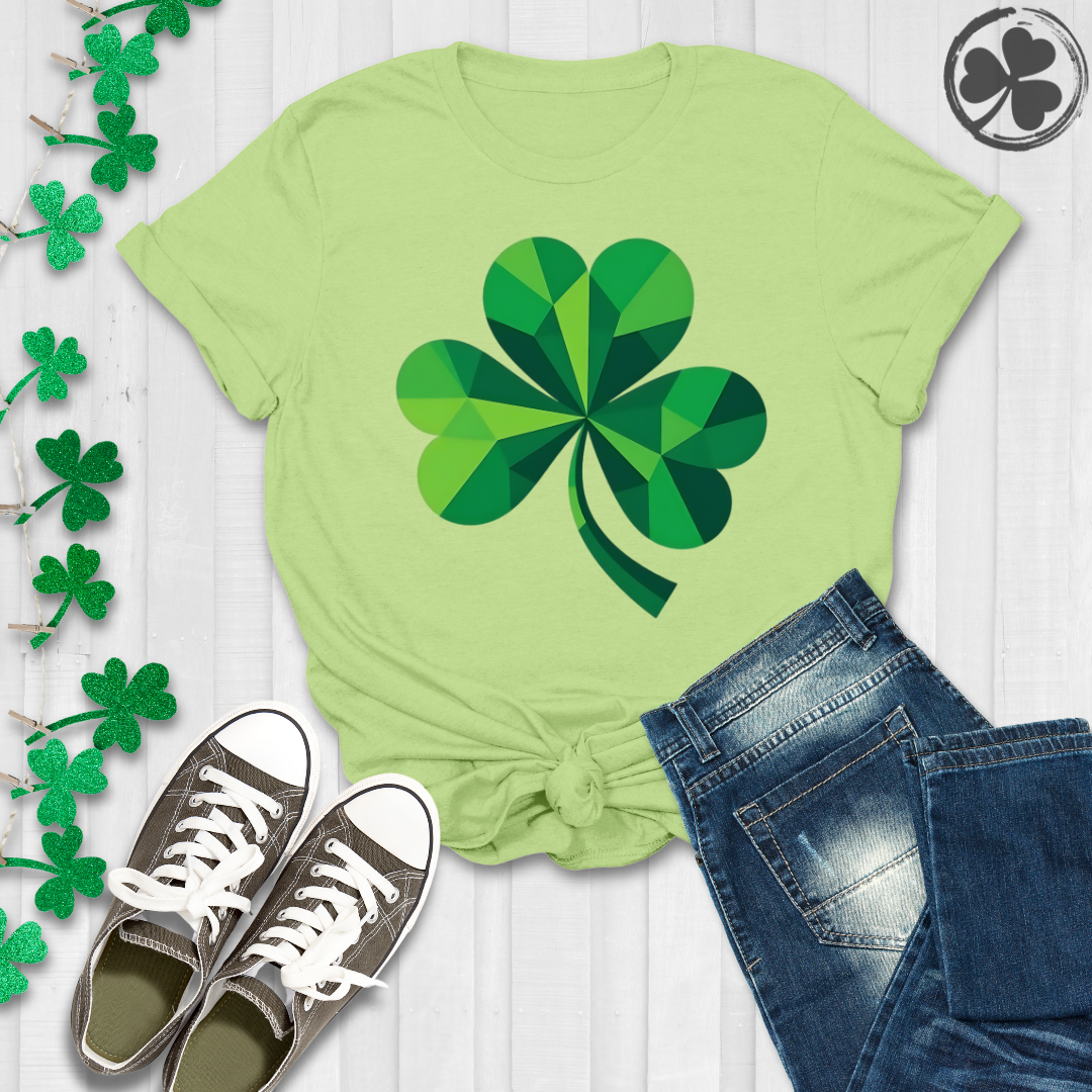St. Patrick's Day Geometric Shamrock T-Shirt