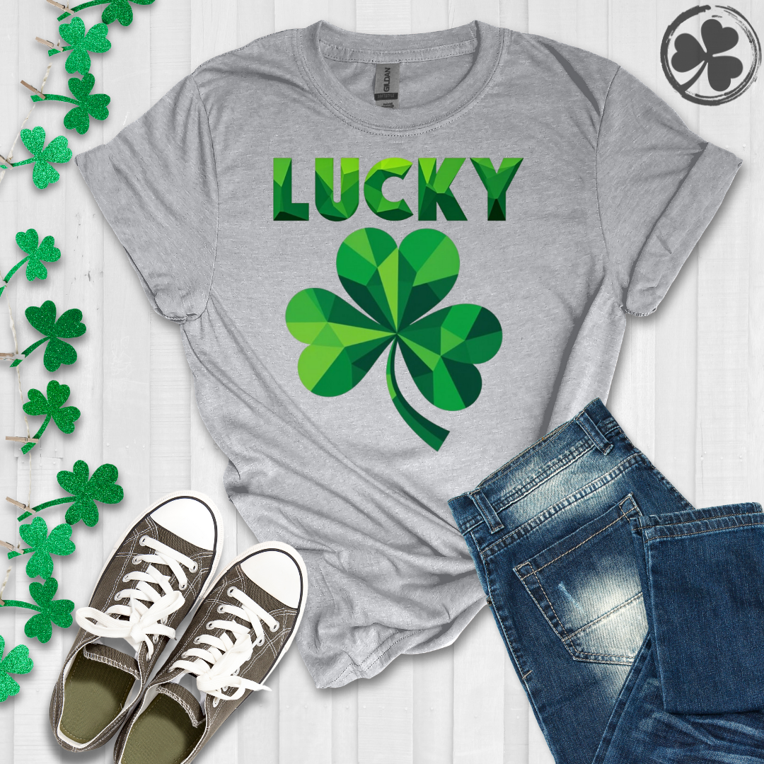Lucky Geometric Shamrock T-Shirt