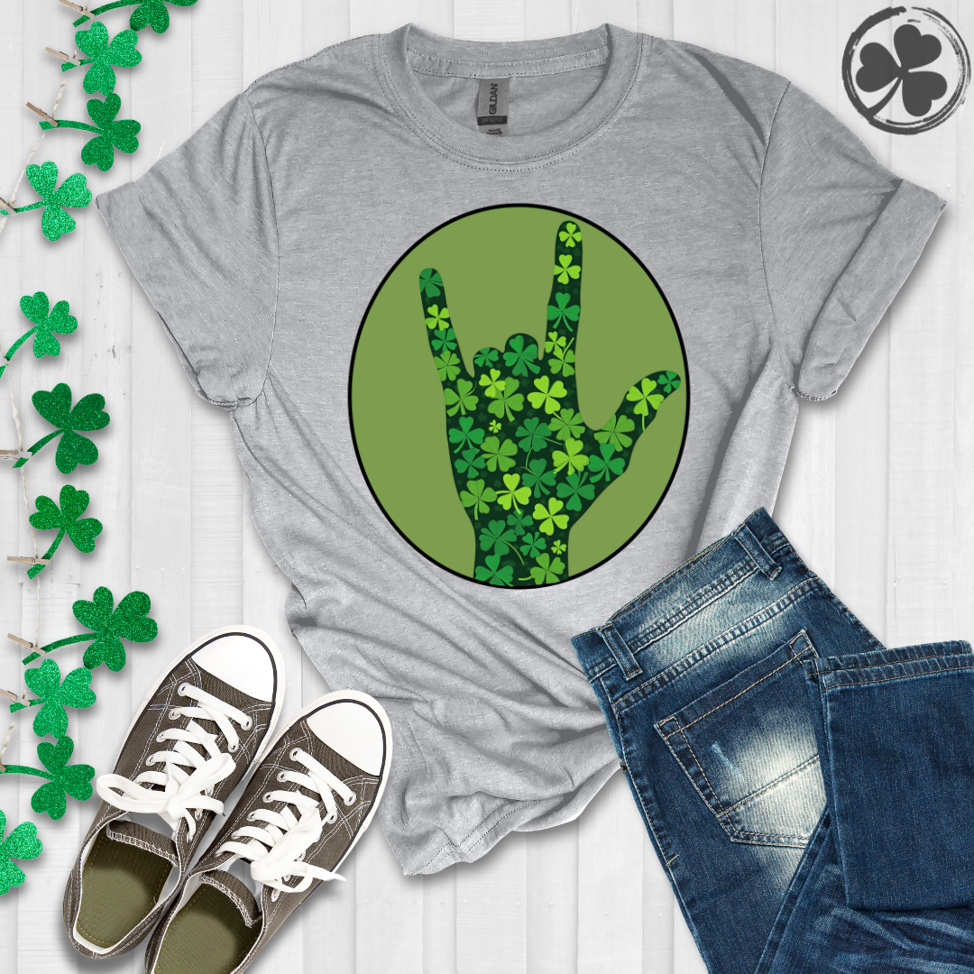 Shamrock Rock N Roll Fingers T-Shirt