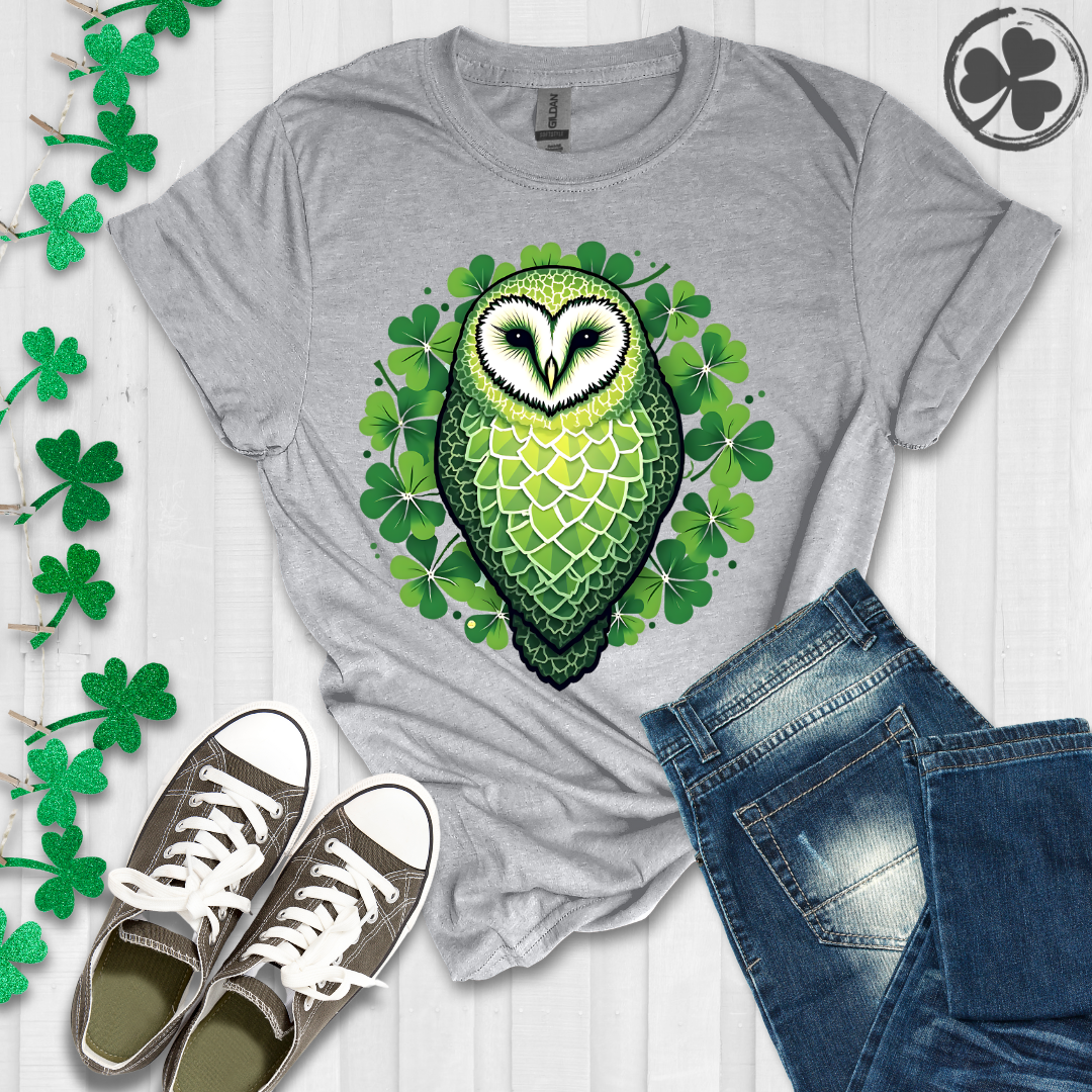 Owl in Shamrocks T-Shirt