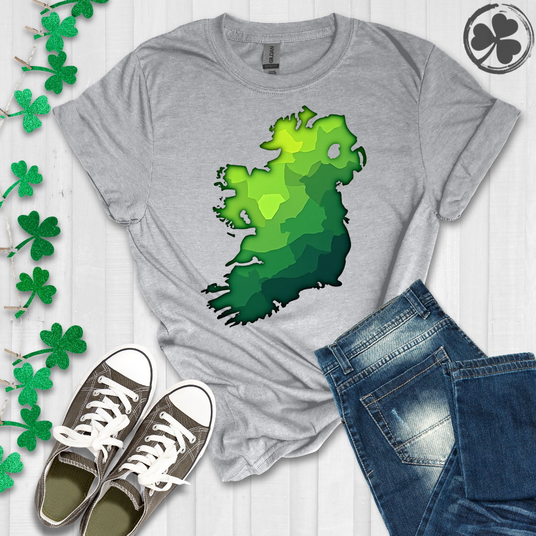 Geometric Map of Ireland T-Shirt