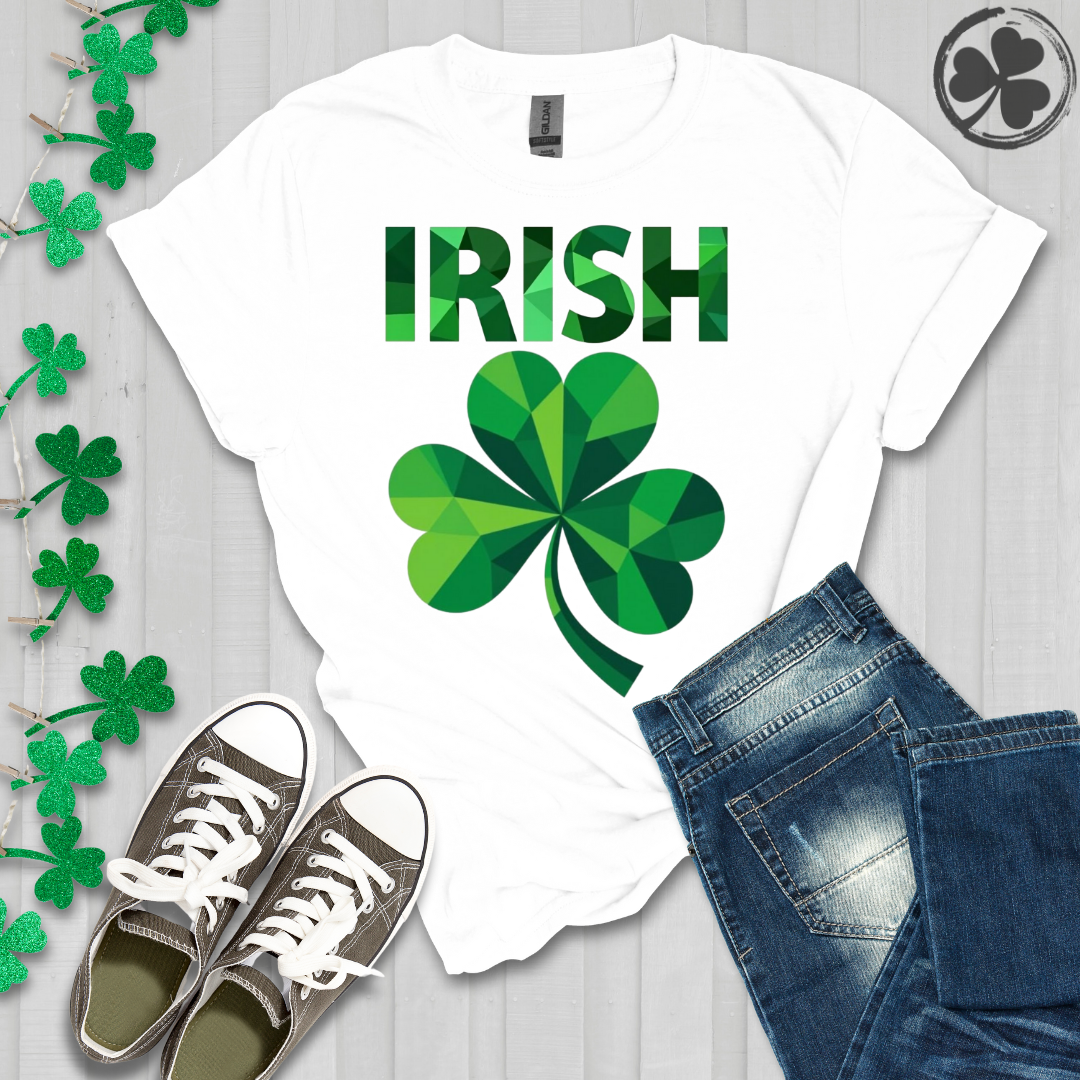 Geometric Irish Shamrock T-Shirt