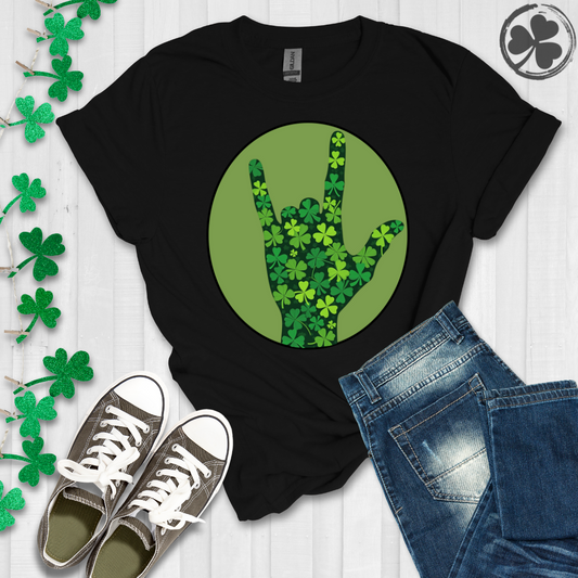 Shamrock Rock N Roll Fingers T-Shirt