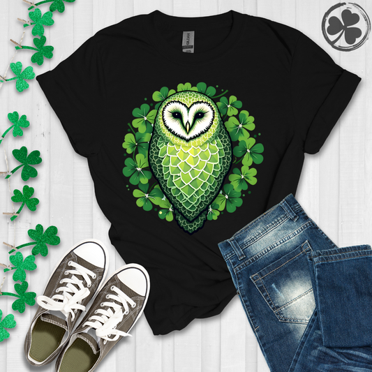 Owl in Shamrocks T-Shirt