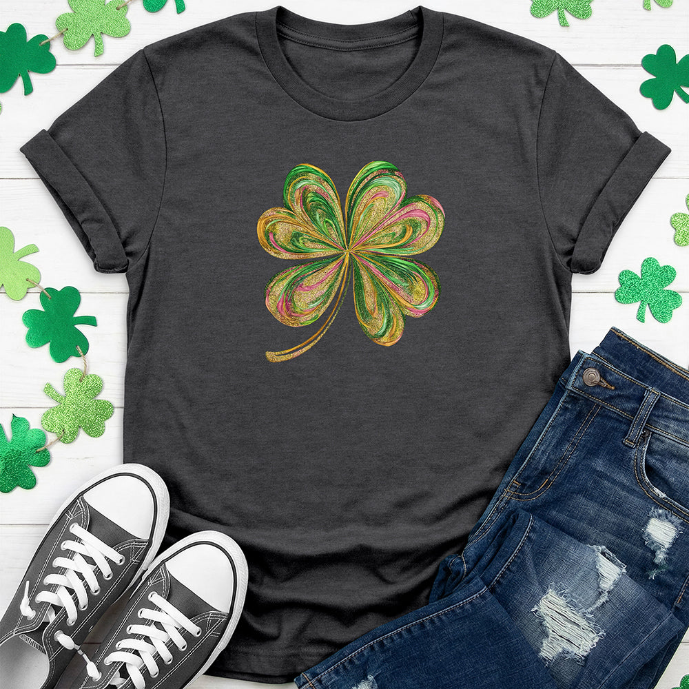 Glittery Four Leaf Clover T-Shirt