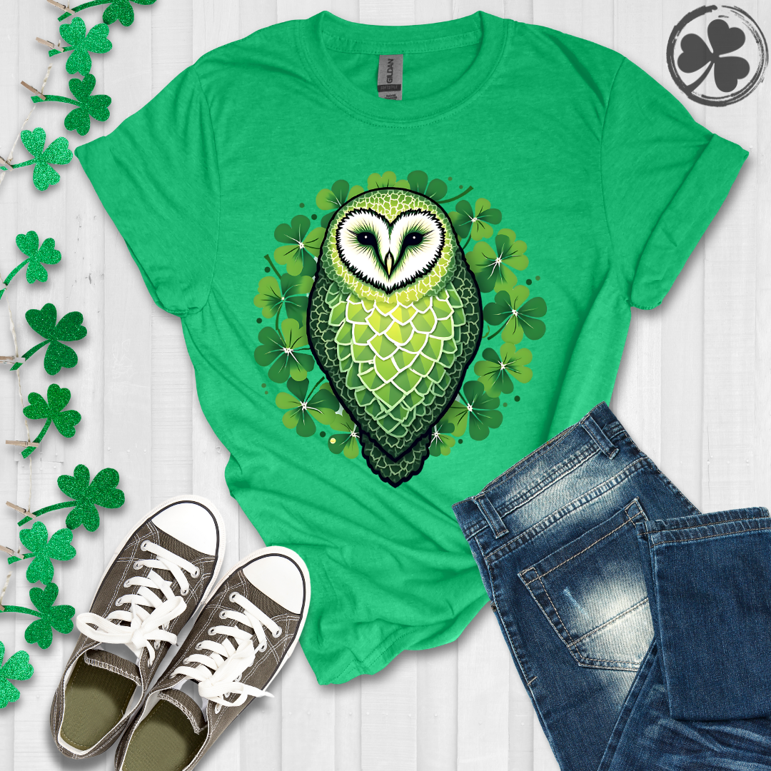 Owl in Shamrocks T-Shirt