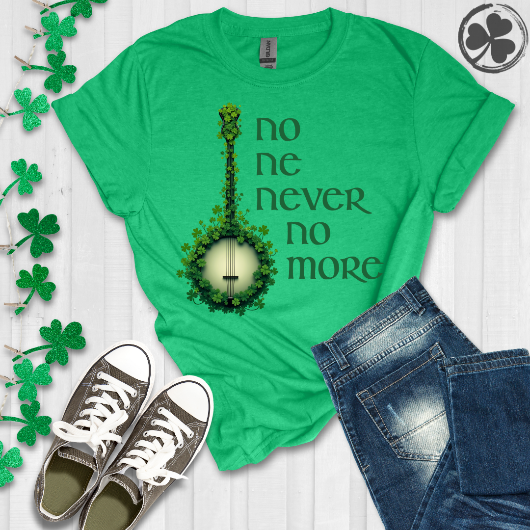 Shamrock Banjo - No Ne Never No More T-Shirt