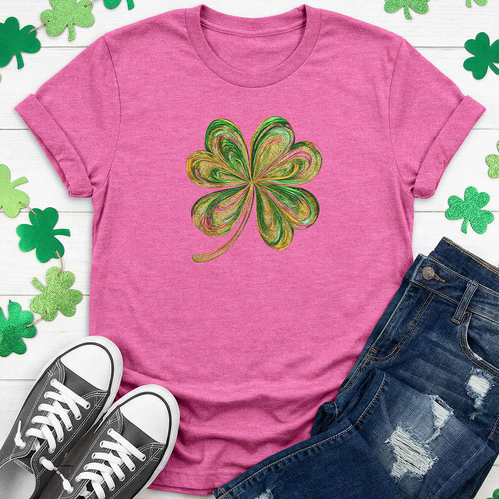 Glittery Four Leaf Clover T-Shirt
