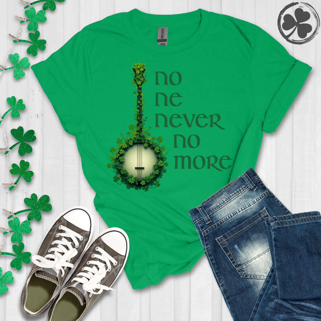 Shamrock Banjo - No Ne Never No More T-Shirt