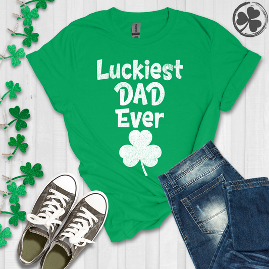 Luckiest Dad Ever Shamrock T-Shirt