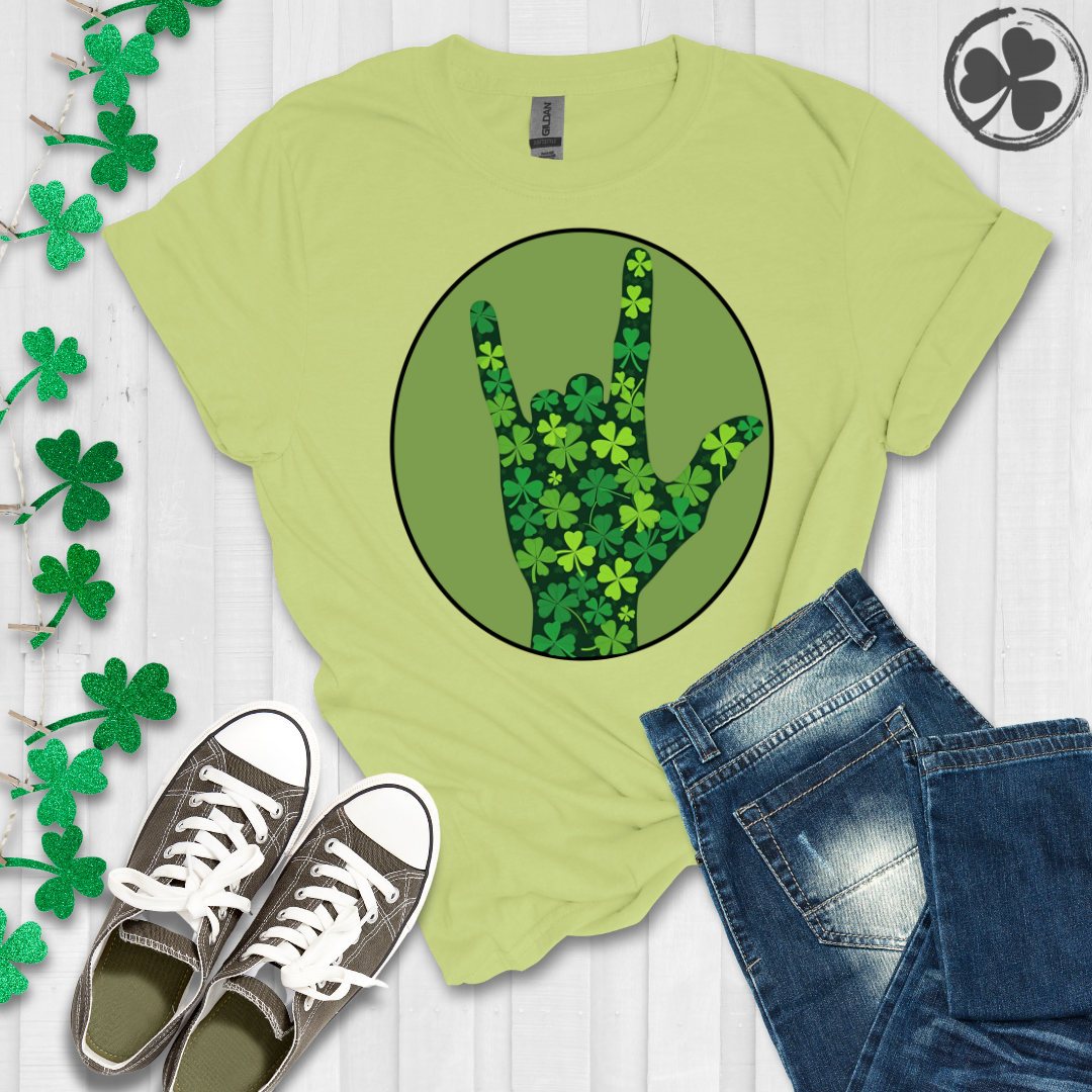 Shamrock Rock N Roll Fingers T-Shirt