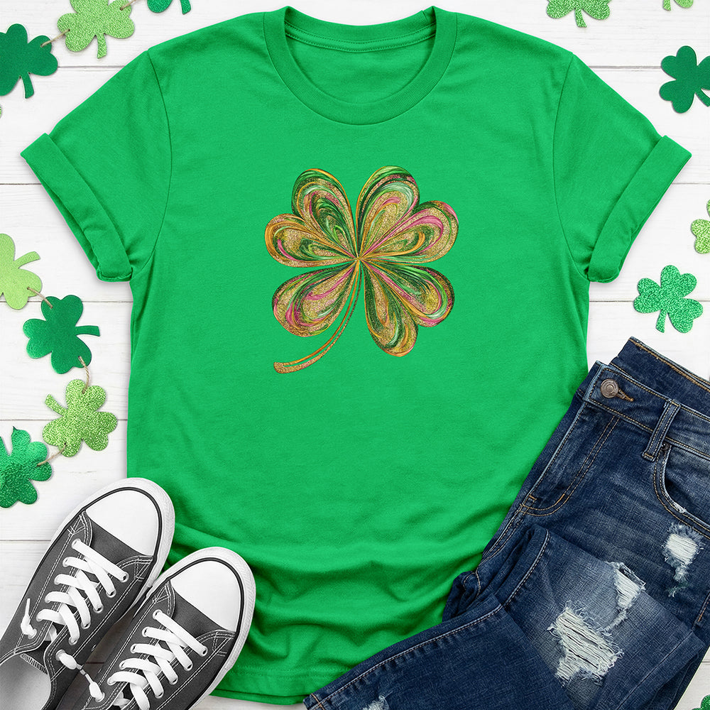 Glittery Four Leaf Clover T-Shirt