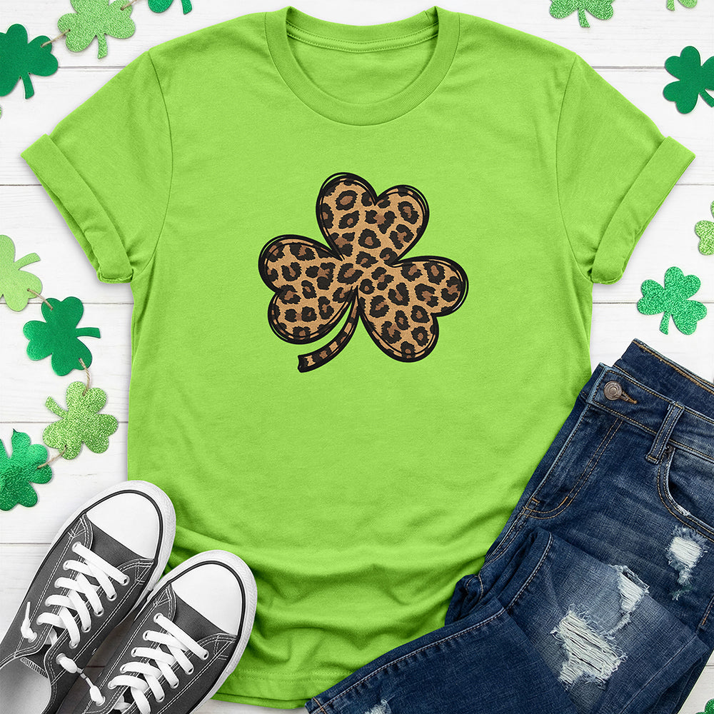 Leopard Skin Shamrock T-Shirt