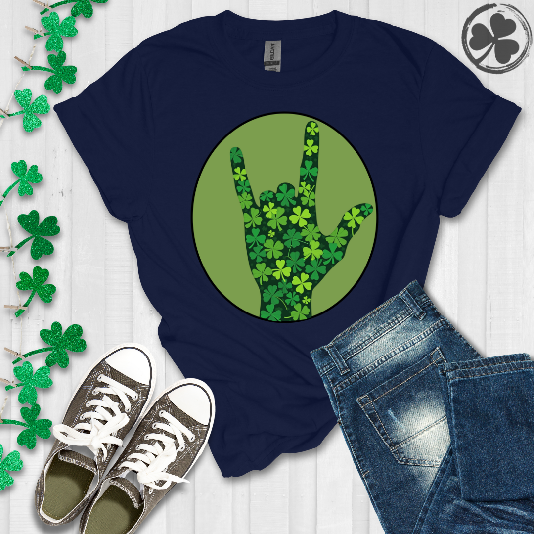 Shamrock Rock N Roll Fingers T-Shirt