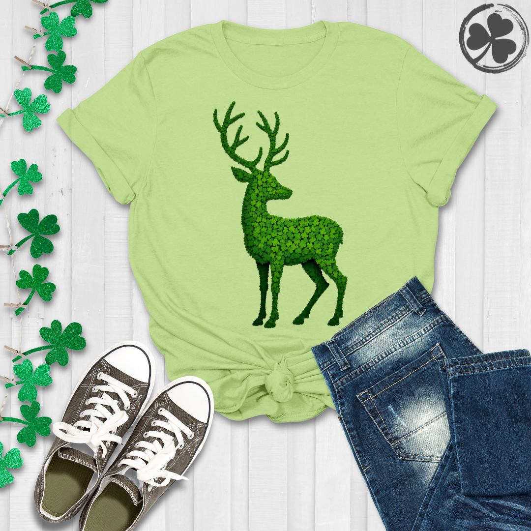 Shamrock Clover Deer T-Shirt