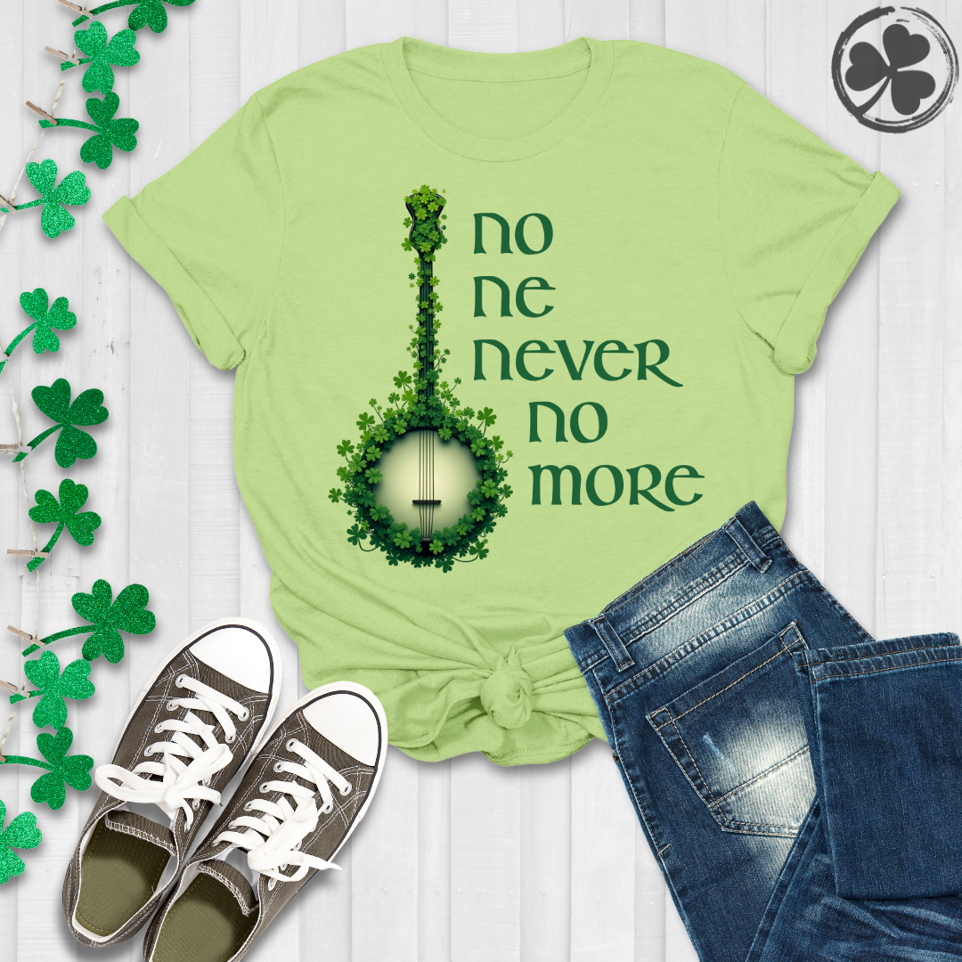 Shamrock Banjo - No Ne Never No More T-Shirt