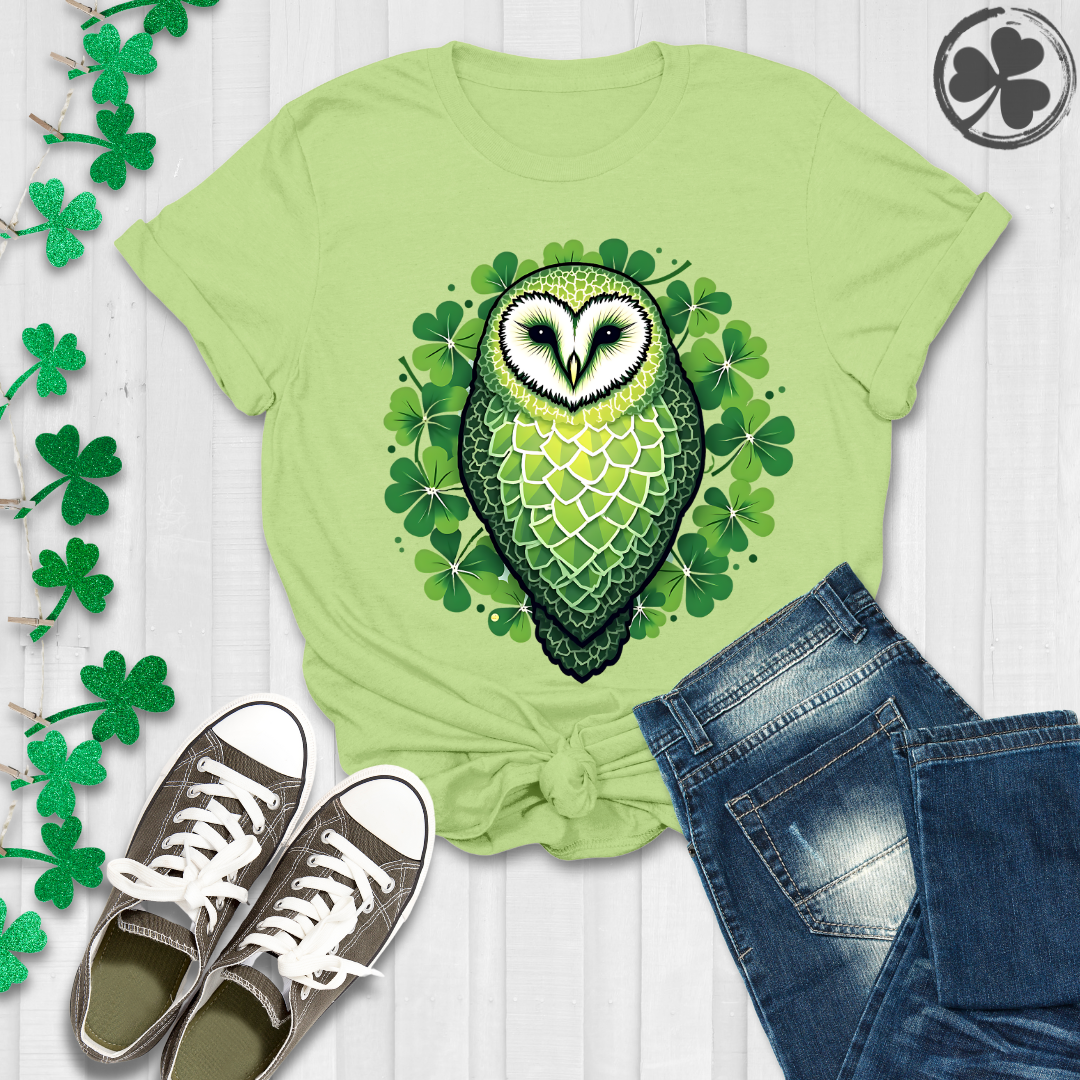 Owl in Shamrocks T-Shirt