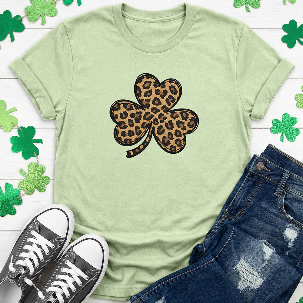 Leopard Skin Shamrock T-Shirt
