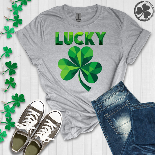 Lucky Geometric Shamrock T-Shirt