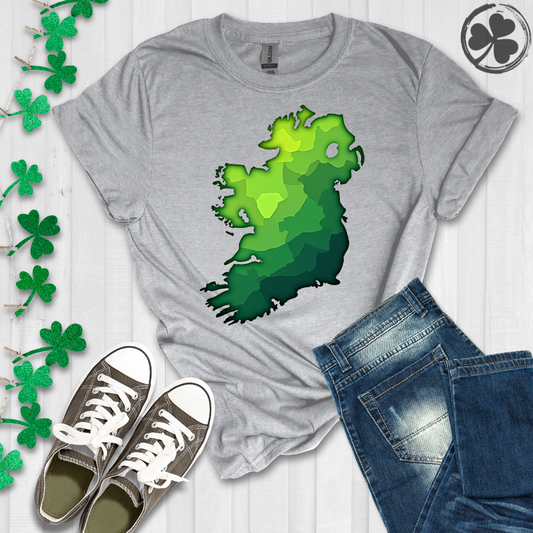 Geometric Map of Ireland T-Shirt
