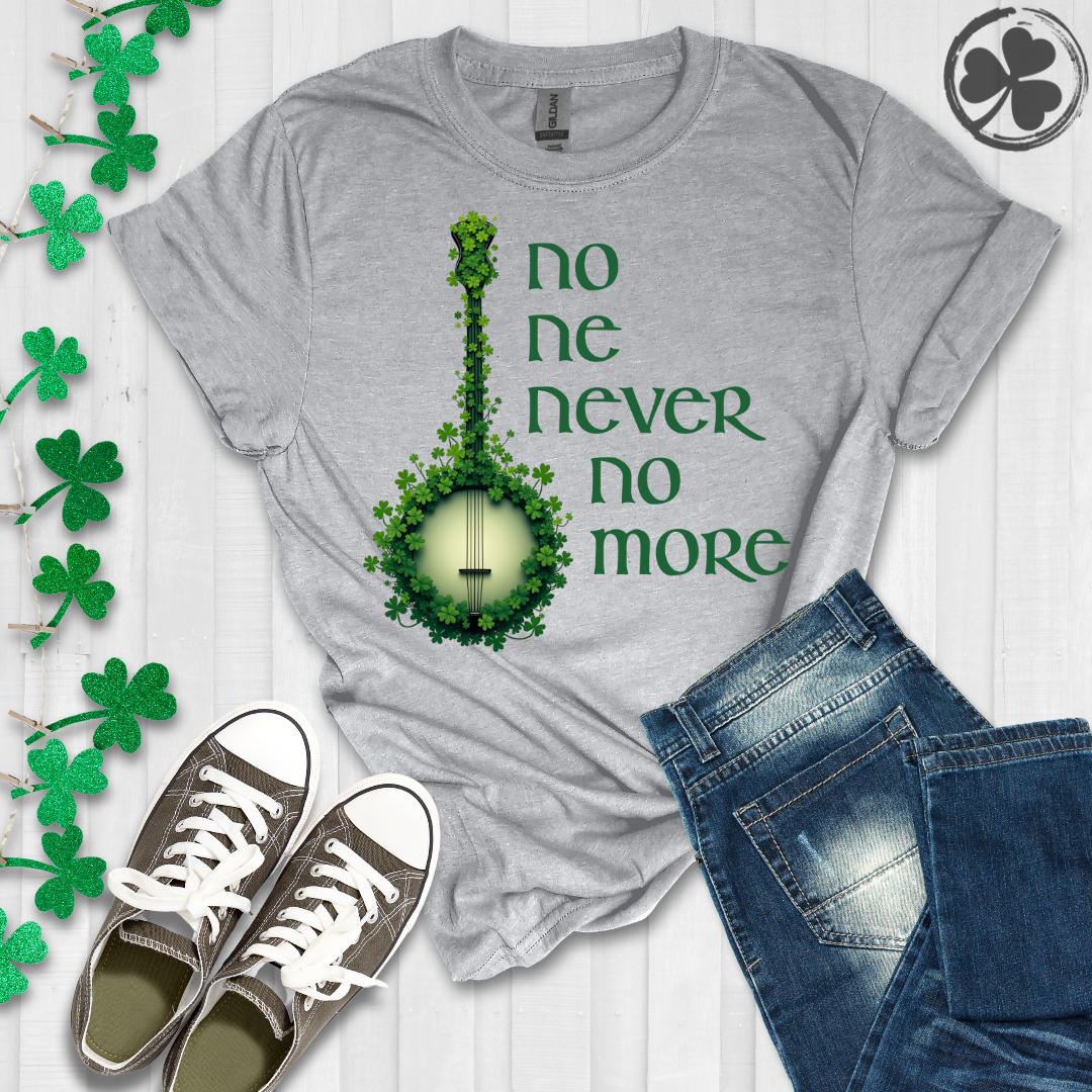 Shamrock Banjo - No Ne Never No More T-Shirt
