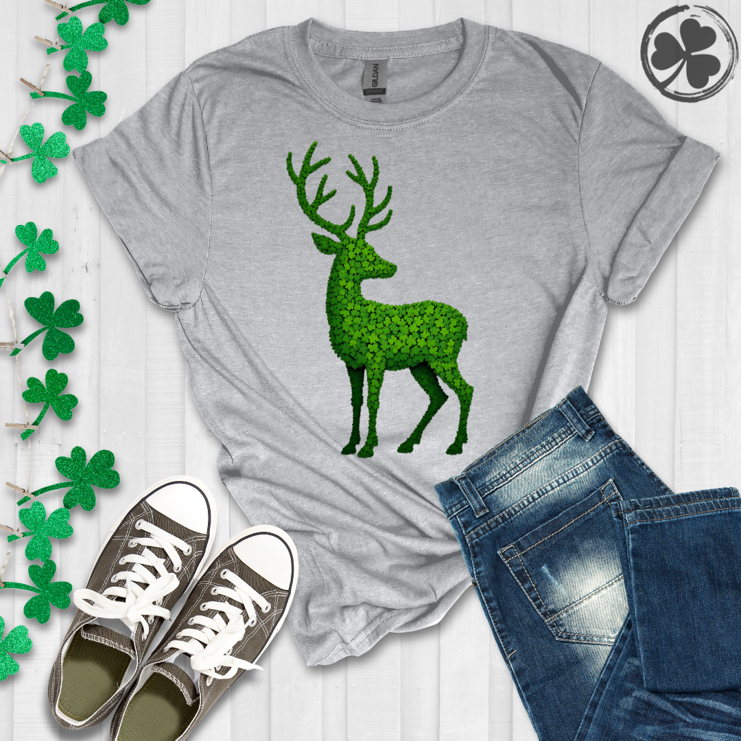 Shamrock Clover Deer T-Shirt