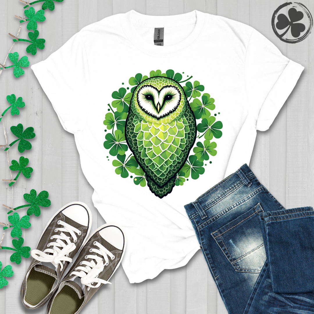 Owl in Shamrocks T-Shirt