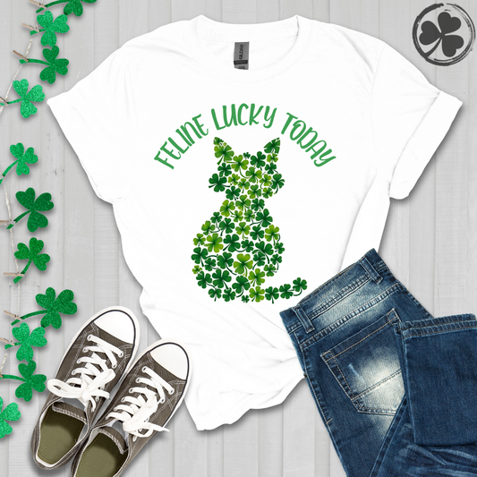 Feline Lucky Today - Cat T-Shirt